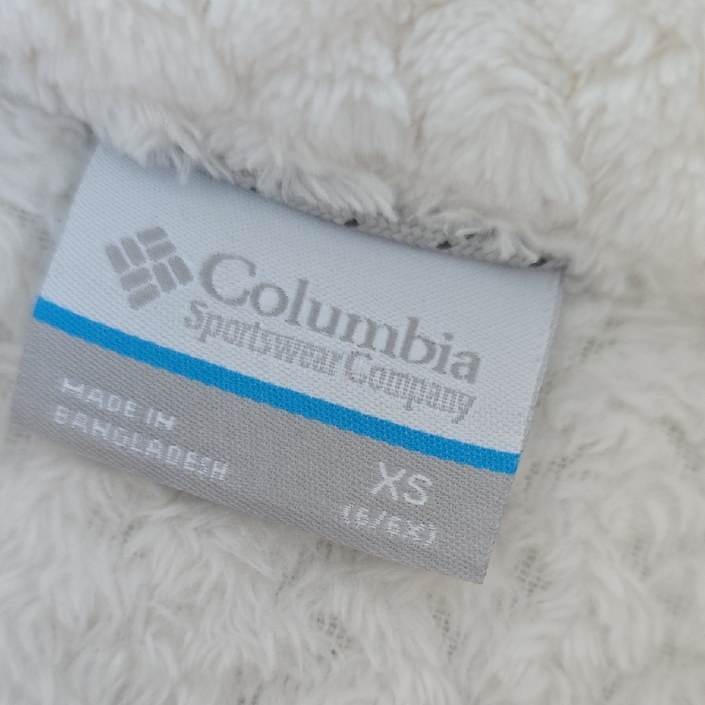 Columbia Off-White Textured Fleece Jacket (girl 6-6x) - Picture 2 of 3
